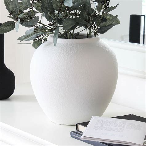 large ceramic white vase